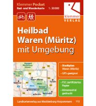 Klemmer Pocket Rad- und Wanderkarte Heilbad Waren (Müritz) mit Umgebun Klemmer Verlag