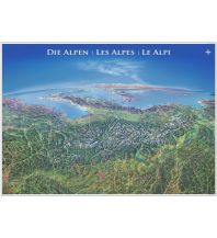 Poster und Wandkarten Panorama Alpen Poster Interkart Direct
