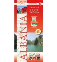 Hiking Maps Balkans Albania hiking & biking Map 2, Tropoja, Bajram Curri, Valbona 1:50.000 Huber Verlag
