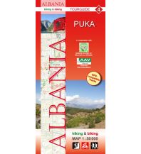 Hiking Maps Balkans Albania hiking & biking Map 4, Puka 1:50.000 Huber Verlag