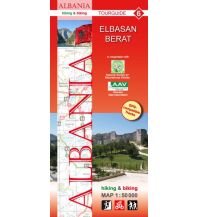 Wanderkarten Balkan Albania hiking & biking Map 6, Elbasan, Berat 1:50.000 Huber Verlag