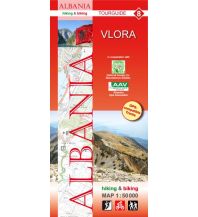 Wanderkarten Balkan Albania hiking & biking Map 8, Vlora 1:50.000 Huber Verlag