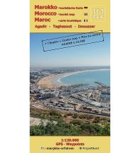 Straßenkarten Marokko J 12: Agadir, Taghazout, Imouzzer 1:120.000 Huber Verlag