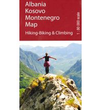 Wanderkarten Serbien + Montenegro Albania, Kosovo, Montenegro Map 1:80.000 Harta dHe Udhetime