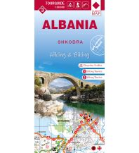 Hiking Maps Balkans Albania hiking & biking Map 3, Shkodra 1:50.000 Huber Verlag