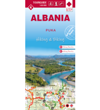 Hiking Maps Balkans Albania hiking & biking Map 4, Puka 1:50.000 Huber Verlag