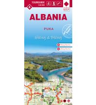 Hiking Maps Balkans Albania hiking & biking Map 4, Puka 1:50.000 Huber Verlag