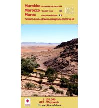Straßenkarten Marokko M12: Taznakht - Anzal - Aït Saoun - Alloughoum - Jbel Sirwa est Huber Verlag