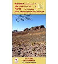 Road Maps N11: Skoura - Kelâa M’Gouna - N’Kob - Jbel Sarhro + Straße der Kasbahs II 1:120.000 + GPS-Waypoints Huber Verlag