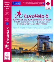 Cycling Maps Hungary EuroVelo6 (Budapest - Schwarzes Meer) 1:100 000 Huber Verlag