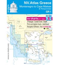 Nautical Charts Greece NV-Atlas GR 1 - Griechenland 1 - Montenegro to Cape Maléas & Peleponnese Nautische Veröffentlichungen