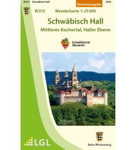 Albverein-Karte W213 Schwäbisch Hall - Mittleres Kochertal, Haller Ebene 1:25.000 lgl