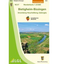 Albverein-Karte W217 Bietigheim-Bissingen - Stromberg-Heuchelberg, Zabergäu 1:25.000 Landesvermessungsamt Baden-Württemberg