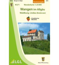 Wanderkarten Schwarzwald - Schwäbische Alb Albverein-Karte W271, Wangen im Allgäu - Waldburg, Lindau (Bodensee) 1:25.000 Landesvermessungsamt Baden-Württemberg