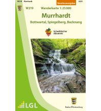 Hiking Maps Black Forest / Swabian Alps Albverein-Karte W219, Murrhardt, Bottwartal, Spiegelberg, Backnang 1:25.000 Landesvermessungsamt Baden-Württemberg