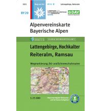 Skitourenkarten Alpenvereinskarte BY-20, Lattengebirge, Reiteralm, Ramsau 1:25.000 Österreichischer Alpenverein