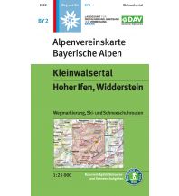 Skitourenkarten Alpenvereinskarte BY-2, Kleinwalsertal, Hoher Ifen, Widderstein 1:25.000 Österreichischer Alpenverein