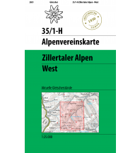 Geschichte Alpenvereinskarte 35/1-H, Zillertaler Alpen - West - Historische Karte 1:25.000 Österreichischer Alpenverein