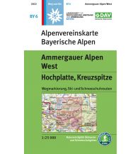 Skitourenkarten Alpenvereinskarte BY-6, Ammergebirge West - Hochplatte, Kreuzspitze 1:25.000 Österreichischer Alpenverein
