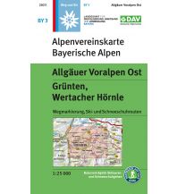 Skitourenkarten Alpenvereinskarte BY-3, Allgäuer Voralpen Ost, Grünten, Wertacher Hörnle 1:25.000 Österreichischer Alpenverein