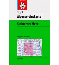 Wanderkarten Salzburg Alpenvereinskarte 10/1, Steinernes Meer 1:25.000 Österreichischer Alpenverein