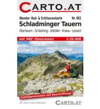 Skitourenkarten Wander-, Rad- & Schitourenkarte 802, Schladminger Tauern 1:35.000 Carto.at