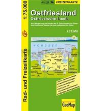 Radkarten Ostfriesland Ostfriesische Inseln 1:75.000 Rad- und Freizeitkarte GeoMap Medienagentur