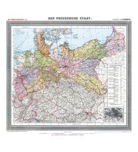 Poster and Wall Maps Historische Preussenkarte / DER PREUSSISCHE STAAT - 1905 [gerollt] Rockstuhl Harald