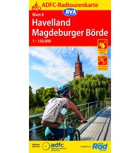 ADFC-Radtourenkarte 8 Havelland Magdeburger Börde 1:150.000, reiß- und BVA BikeMedia