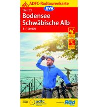 Cycling Maps ADFC-Radtourenkarte 25, Bodensee, Schwäbische Alb 1:150.000 BVA BikeMedia