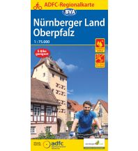ADFC Regionalkarte Nürnberger Land/ Oberpfalz, 1:75.000, reiß- und wet BVA BikeMedia