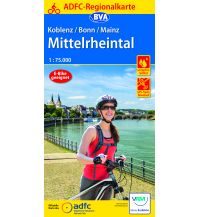ADFC-Regionalkarte Koblenz/Bonn/Mainz Mittelrheintal 1:75.000, reiß- u BVA BikeMedia