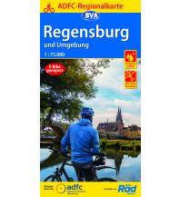 ADFC-Regionalkarte Regensburg und Umgebung mit Tagestouren-Vorschlägen BVA BikeMedia