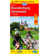 Radkarten ADFC-Radtourenkarte 9, Brandenburg, Spreewald 1:150.000 BVA BikeMedia