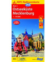 Radkarten ADFC-Radtourenkarte 3, Ostseeküste - Mecklenburg 1:150.000 BVA BikeMedia