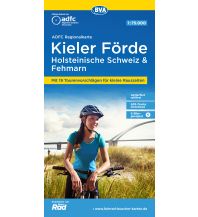 Cycling Maps Germany ADFC Regionalkarte Kieler Förde Holsteinische Schweiz & Fehmarn mit Tourenvorschlägen, 1:75.000, reiß- und wetterfest, GPS-Tracks Download, E-Bike geeignet BVA BikeMedia
