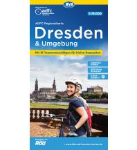 Radkarten ADFC Regionalkarte Dresden & Umgebung mit Tourenvorschlägen, 1:75.000, reiß- und wetterfest, GPS-Tracks Download, E-Bike geeignet BVA BikeMedia