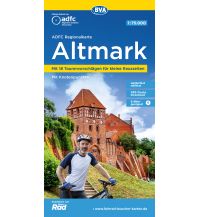 Radkarten Deutschland ADFC Regionalkarte Altmark mit Tourenvorschlägen, 1:75.000, reiß- und wetterfest, GPS-Tracks Download, E-Bike geeignet, mit Knotenpunkten BVA BikeMedia