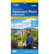 Cycling Maps ADFC-Regionalkarte Spessart/Main/Odenwald, 1:75.000, reiß- und wetterfest, GPS-Tracks Download BVA BikeMedia