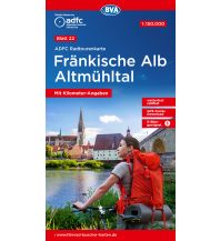 Radkarten ADFC Radtourenkarte 22, Fränkische Alb, Altmühltal 1:150.000 BVA BikeMedia