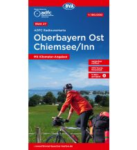 Cycling Maps ADFC-Radtourenkarte 27, Oberbayern Ost, Chiemsee, Inn 1:150.000 BVA BikeMedia