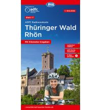 Cycling Maps ADFC-Radtourenkarte 17, Thüringer Wald, Rhön 1:150.000 BVA BikeMedia
