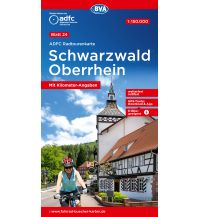 Cycling Maps ADFC Radtourenkarte 24, Schwarzwald, Oberrhein 1:150.000 BVA BikeMedia