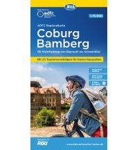 Radkarten ADFC-Regionalkarte Coburg Bamberg mit Tourenvorschlägen, 1:75.000, reiß- und wetterfest, GPS-Tracks Download BVA BikeMedia