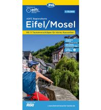 Cycling Maps ADFC-Regionalkarte Eifel/ Mosel, 1:75.000, mit Tagestourenvorschlägen, reiß- und wetterfest, E-Bike-geeignet, GPS-Tracks-Download BVA BikeMedia