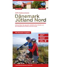 Radkarten ADFC-Radtourenkarte Dänemark DK1, Jütland Nord 1:150.000 BVA BikeMedia