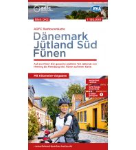 Radkarten ADFC-Radtourenkarte Dänemark DK2, Jütland Süd, Fünen 1:150.000 BVA BikeMedia