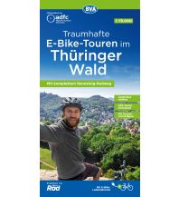 Radkarten ADFC Traumhafte E-Bike-Touren im Thüringer Wald, 1:75.000, mit Tagestourenvorschlägen, reiß- und wetterfest, GPS-Tracks-Download BVA BikeMedia