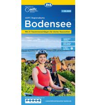 Radkarten ADFC-Regionalkarte Bodensee 1:50.000 BVA BikeMedia