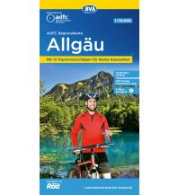 Radkarten ADFC-Regionalkarte Allgäu 1:75.000 BVA BikeMedia